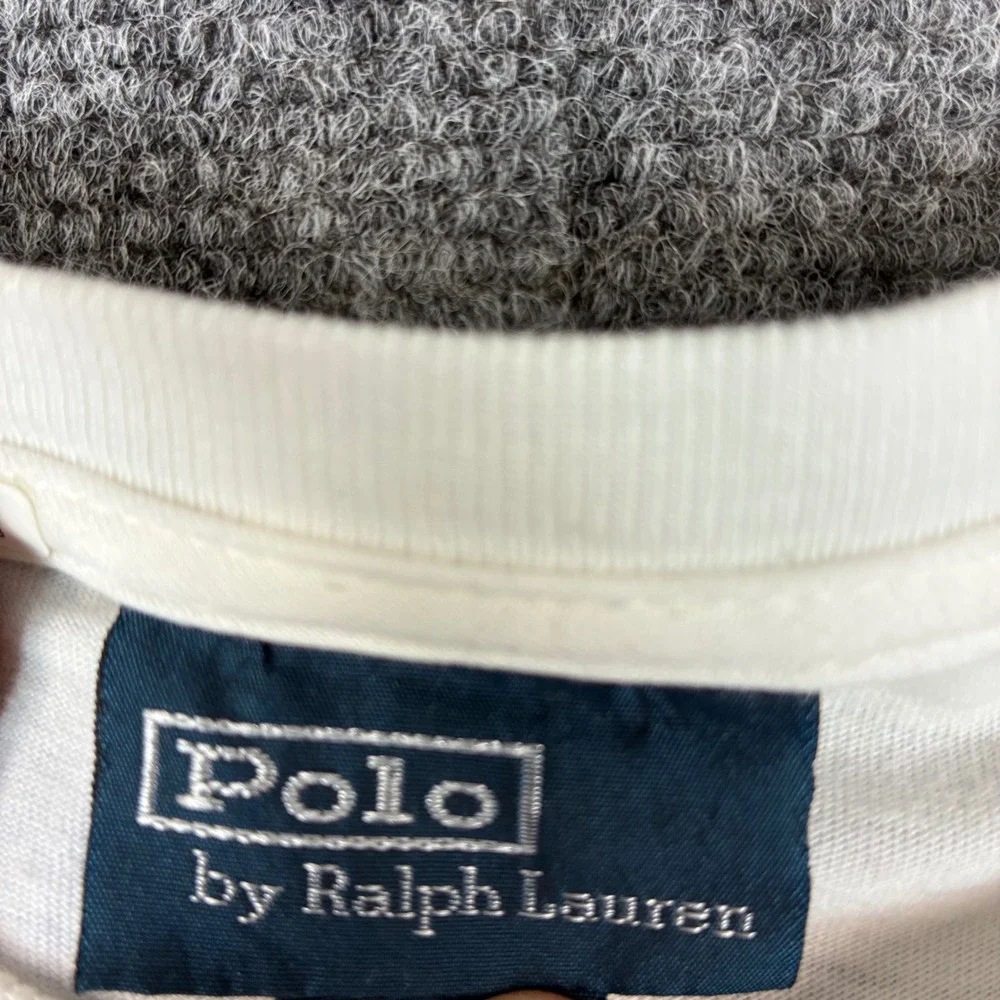 Polo Ralph Lauren Mens XXL White Long Sleeve T-Shirt Cotton Pony Logo Classic